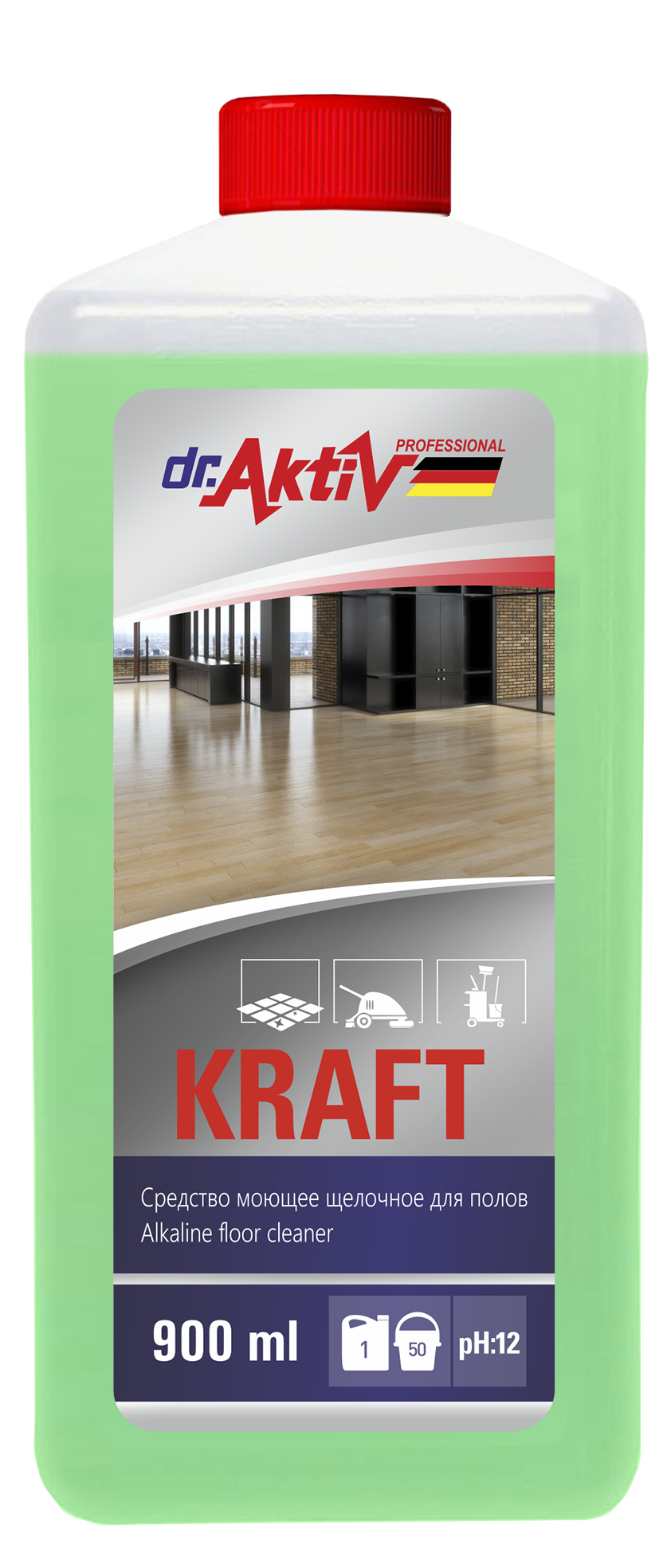 Dr.Aktiv Средство моющее щелочное для полов Kraft 900 мл (002)
